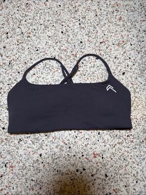 Women's Bdark gray Strappy Sports Bra - Minimalist Support